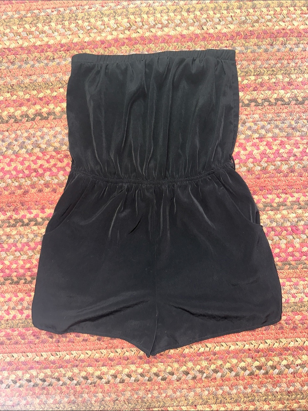 Forever 21 Black Lightweight one piece strapless romper